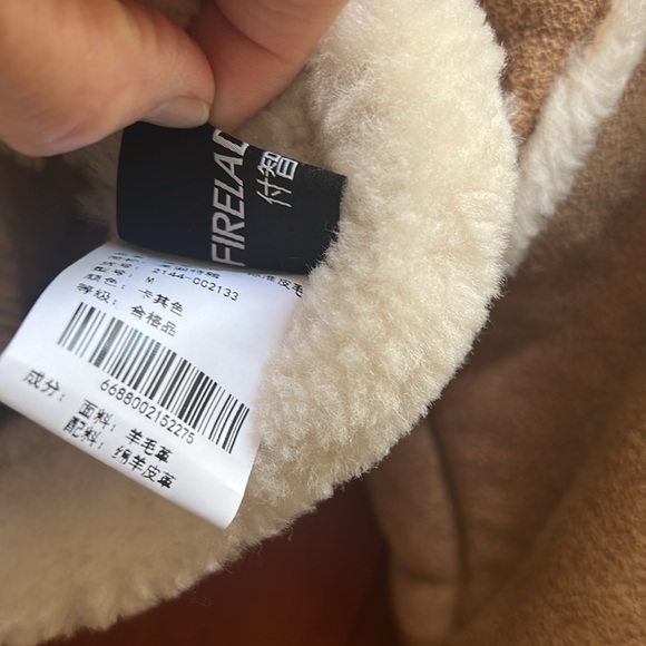 Fire Lady Fur Faux Suede & Fur crop Asymmetrical zip full fur lining & Sleeves - Picture 11 of 17